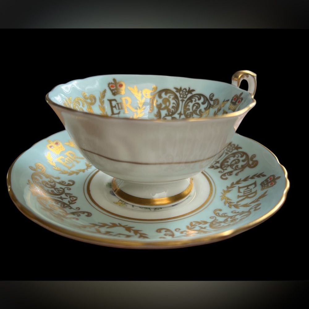 1953 Paragon Queen Elizabeth II Coronation teacup & saucer double warrant